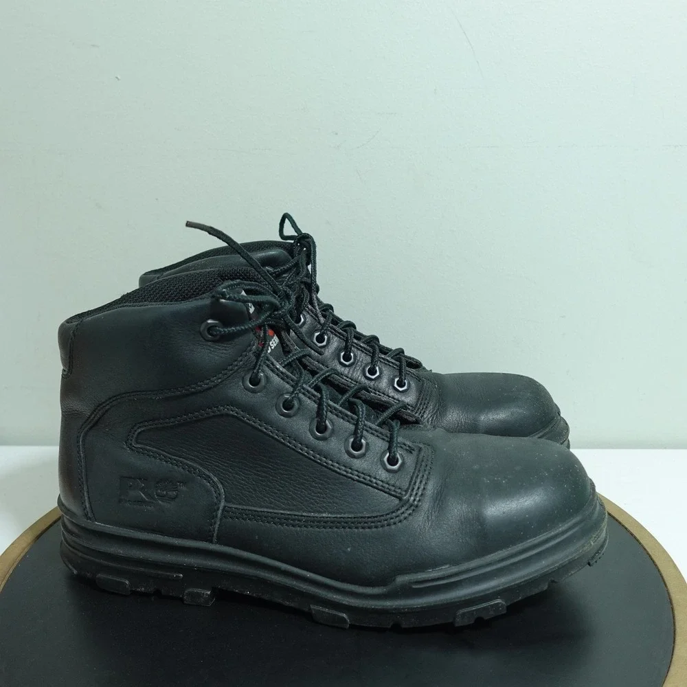 Timberland PRO 70068 Steel Toe‎ Work Boots Men 11M Black Leather Safety EH 24/7